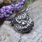 Shaggy Highland Cow Lapel Pin