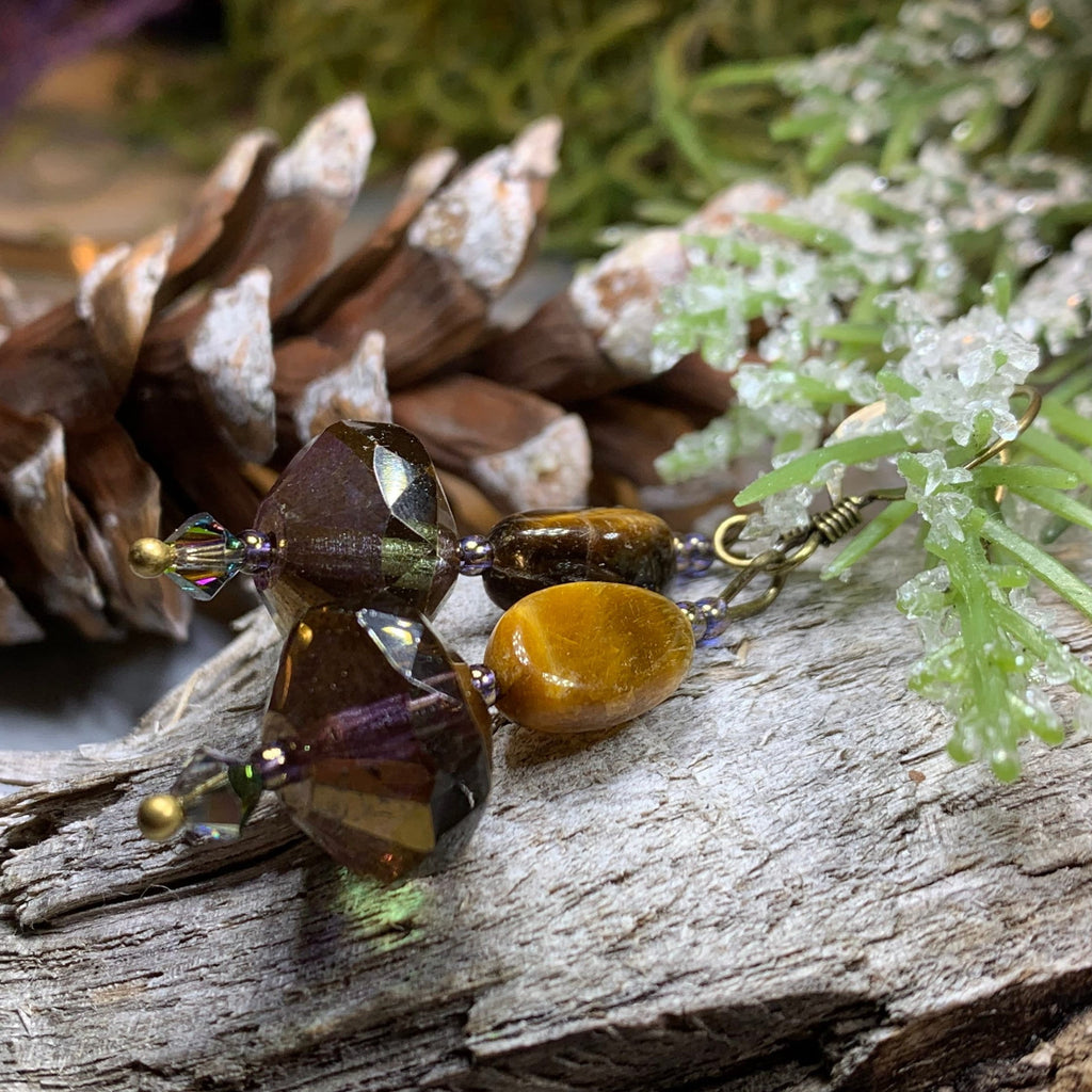 Golden Autumn Tiger's Eye Earrings