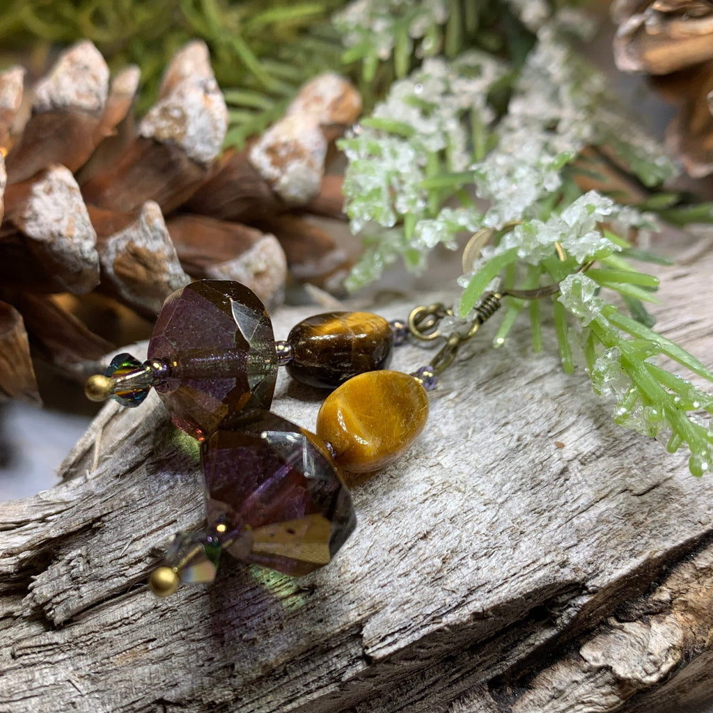 Golden Autumn Tiger's Eye Earrings