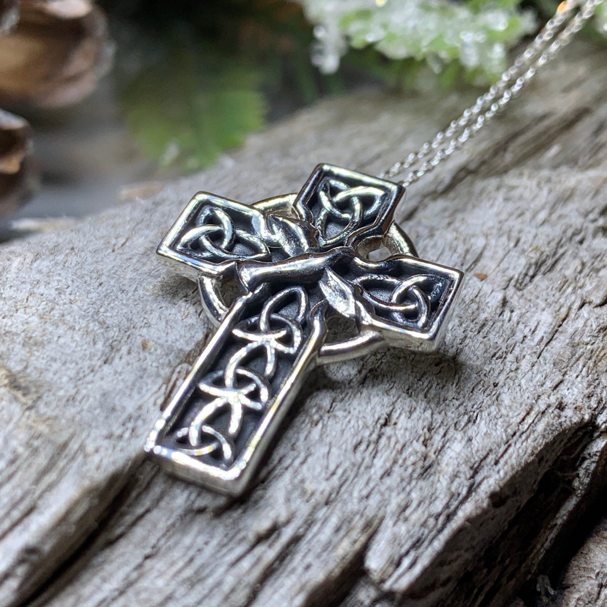 Celtic Dove Cross Necklace