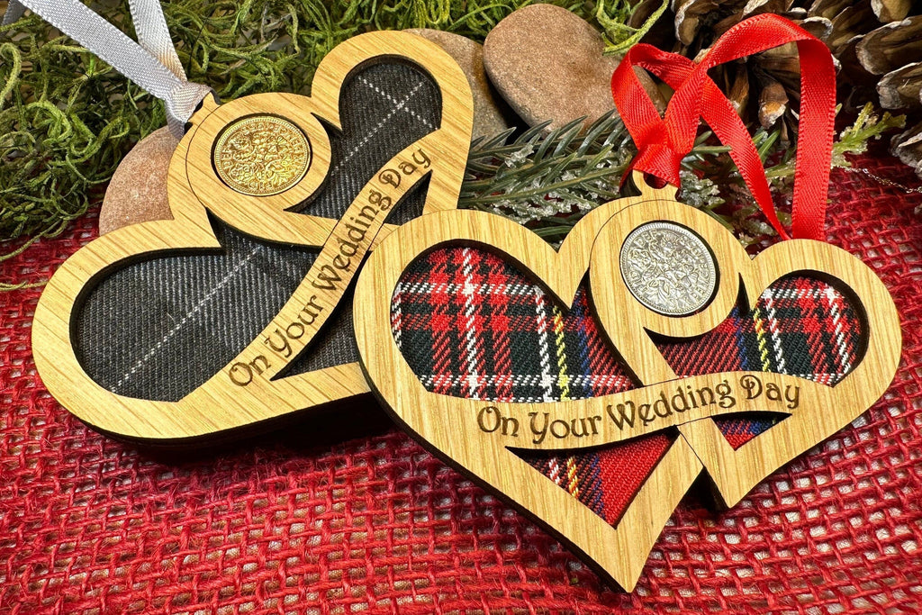 Wedding Lucky Sixpence Ornament