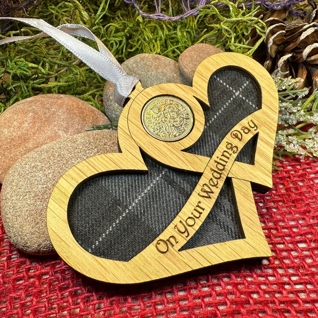Wedding Lucky Sixpence Ornament