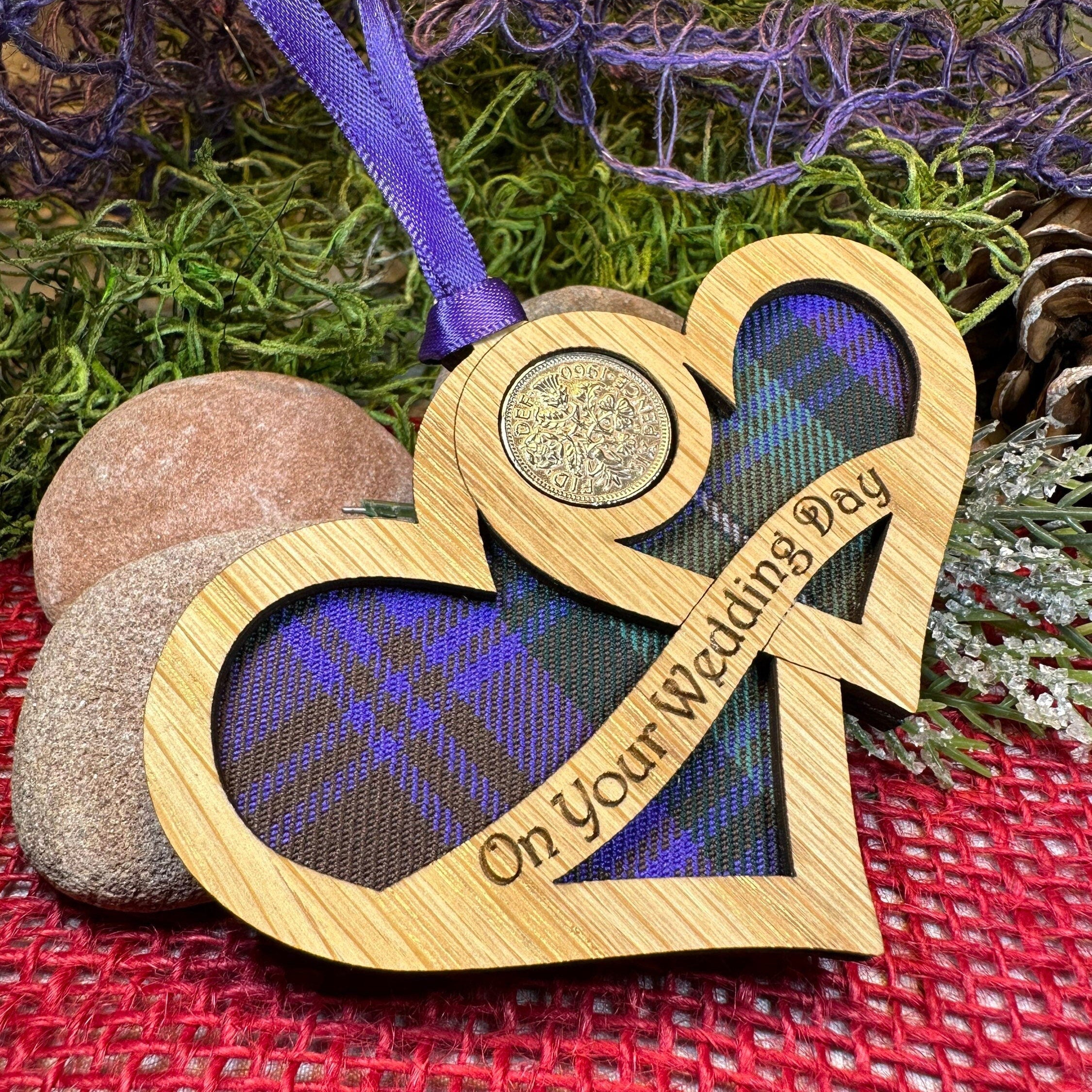 Wedding Lucky Sixpence Ornament