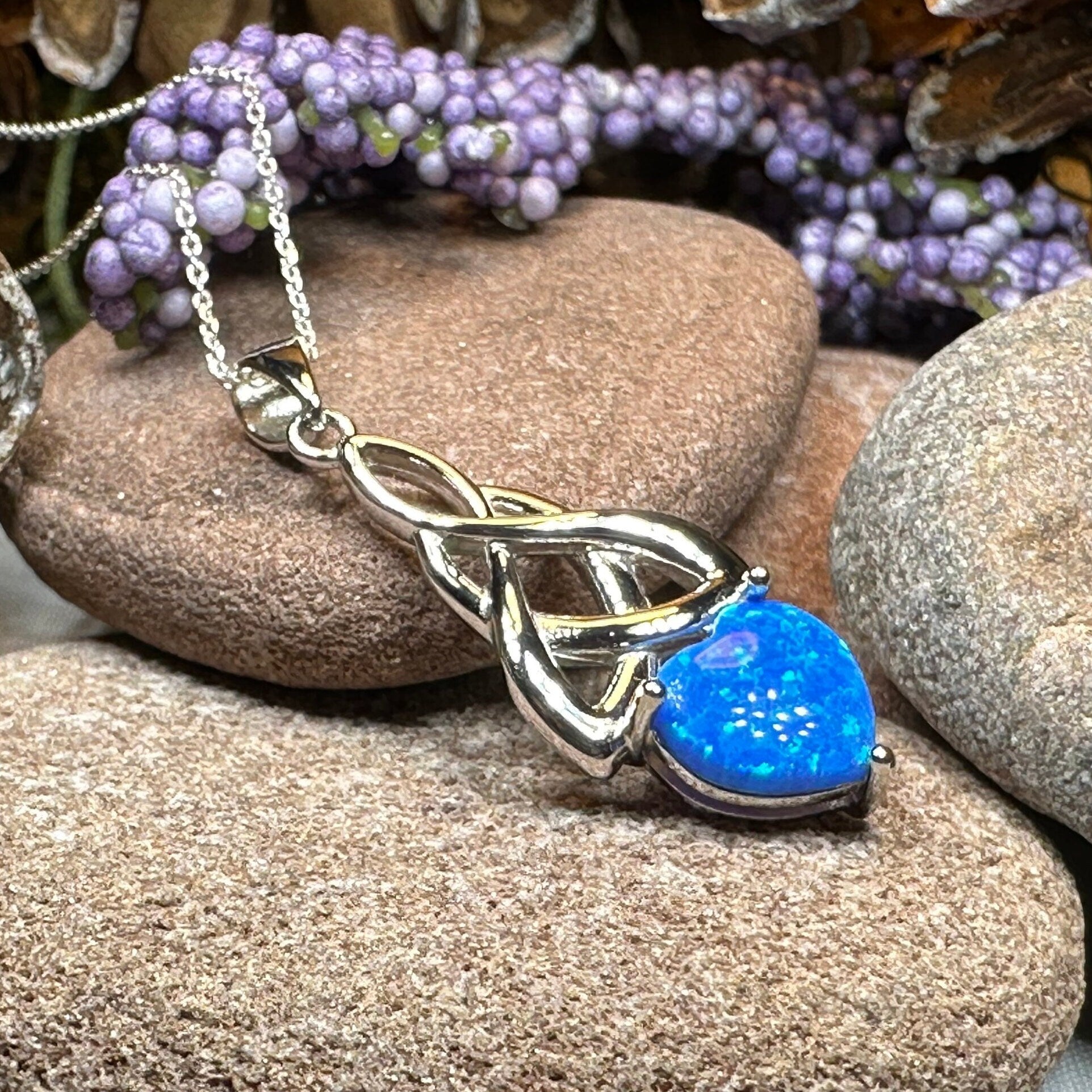 Cayla Opal Celtic Knot Necklace