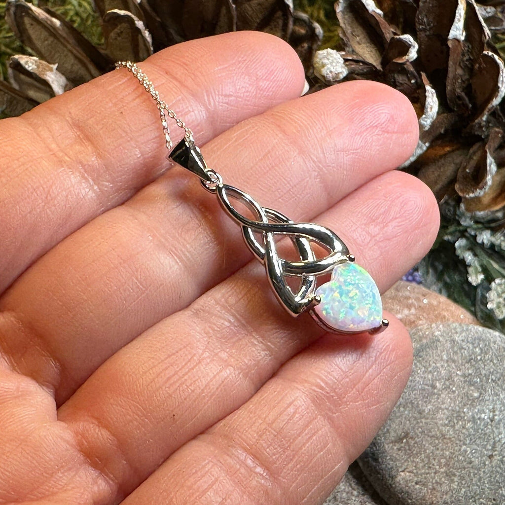 Cayla Opal Celtic Knot Necklace
