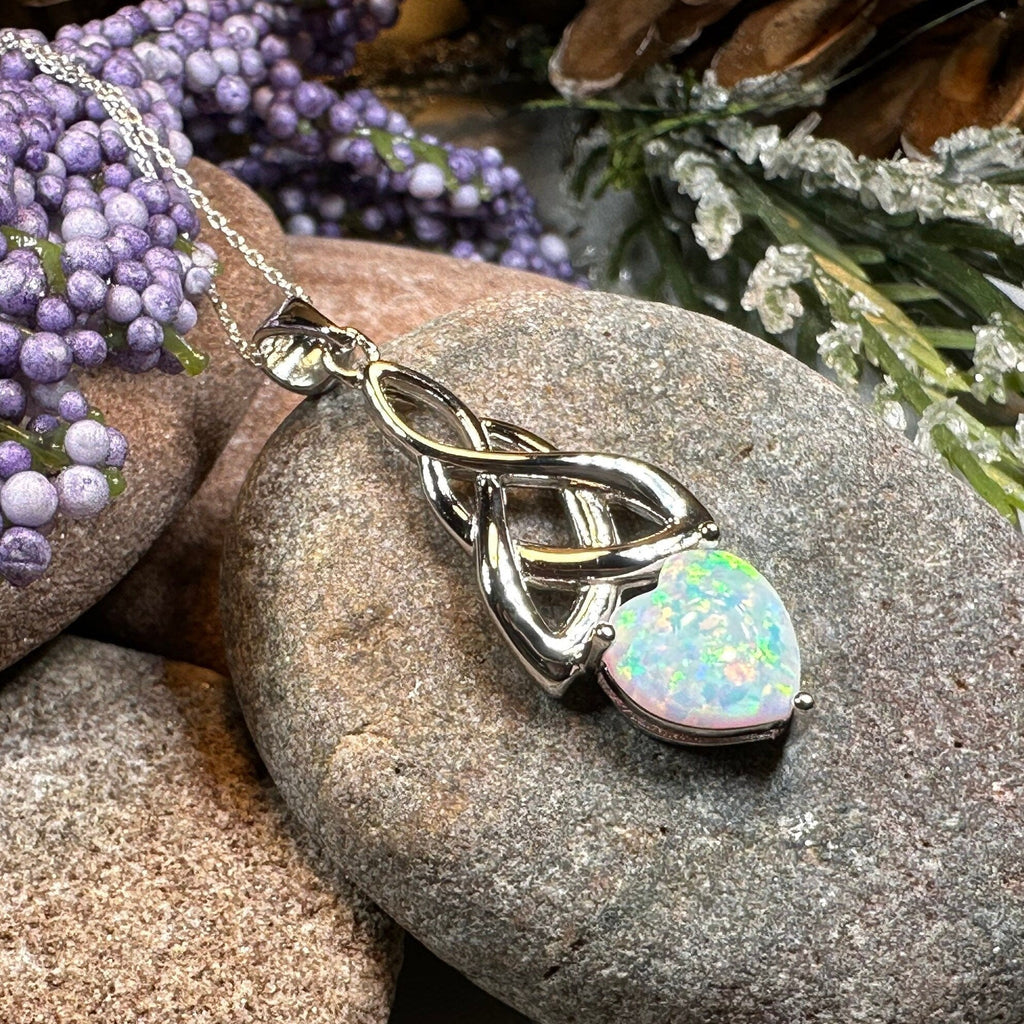 Cayla Opal Celtic Knot Necklace
