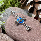 Gaelle Celtic Cross Opal Necklace