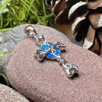 Gaelle Celtic Cross Opal Necklace