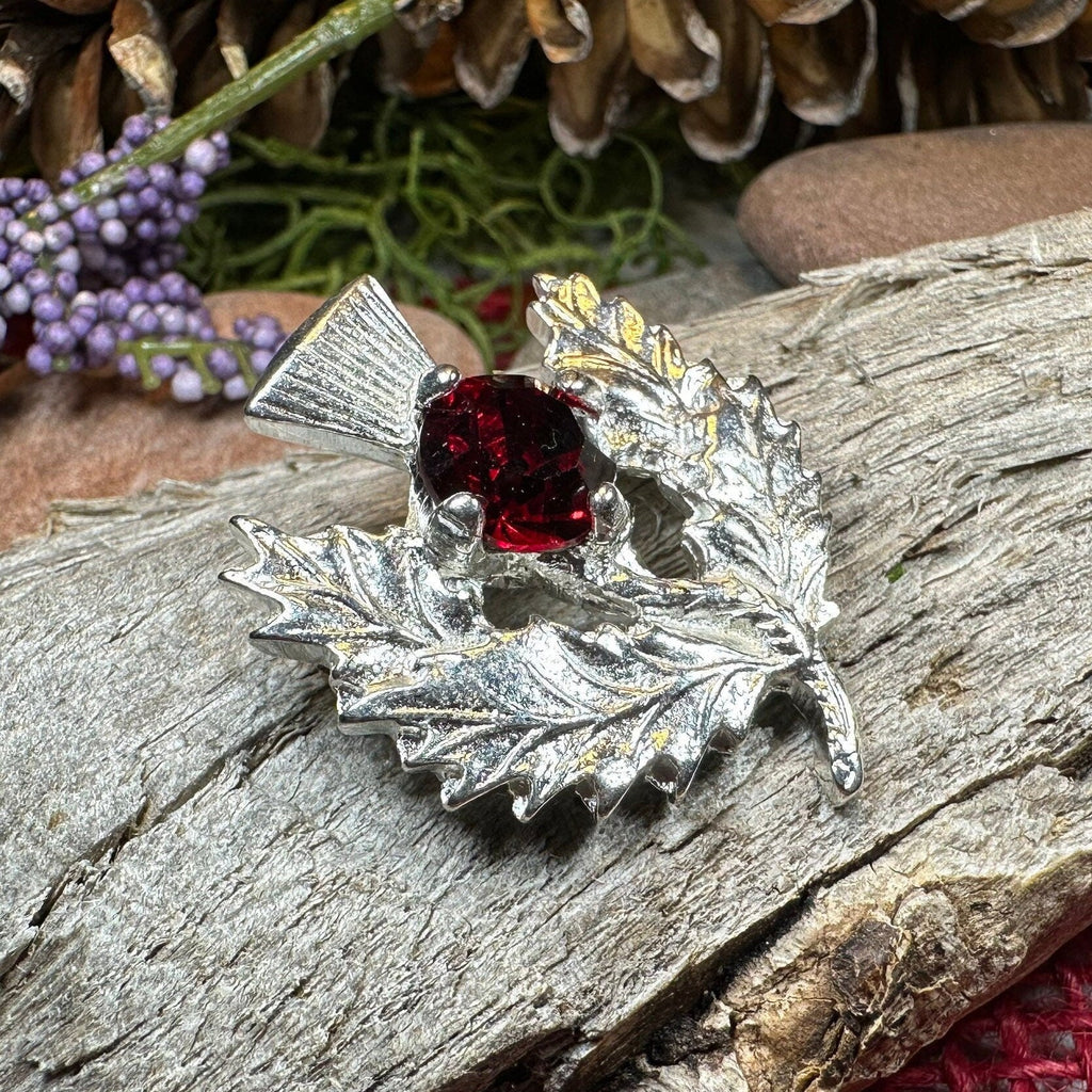 Crystal Thistle Brooch