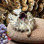Crystal Thistle Brooch