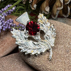 Crystal Thistle Brooch