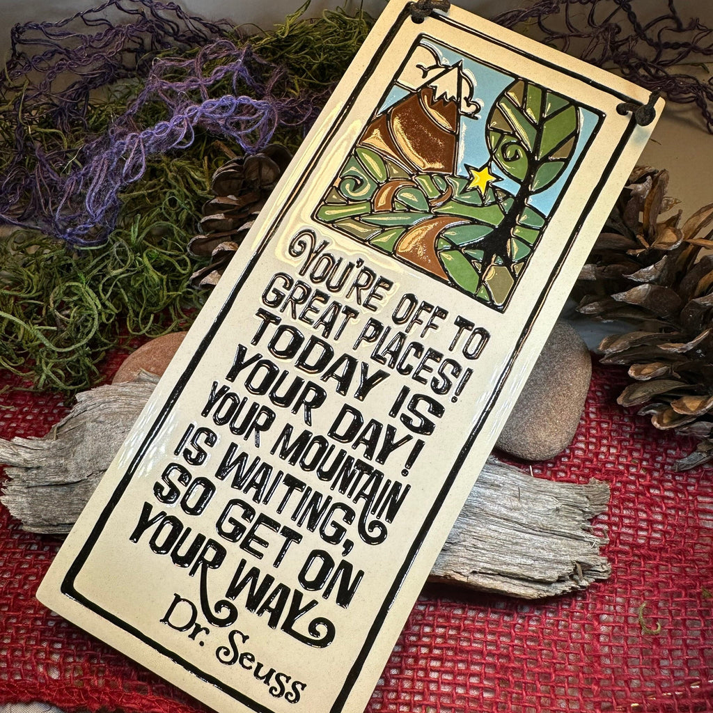 Encouragement Mountain Ceramic Wall Plaque
