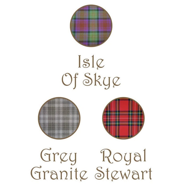 Tartan Highland Cow Lucky Sixpence Ornament