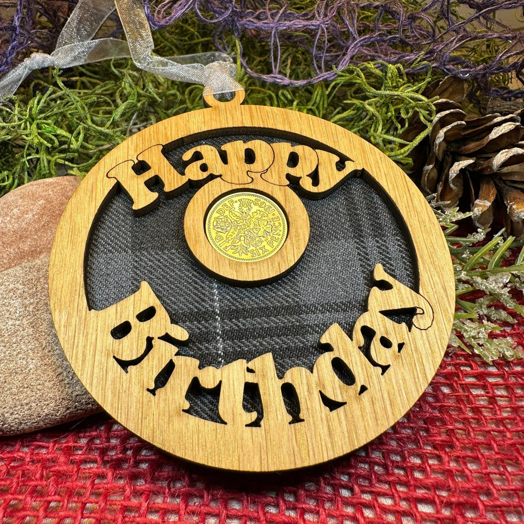 Birthday Lucky Sixpence Ornament