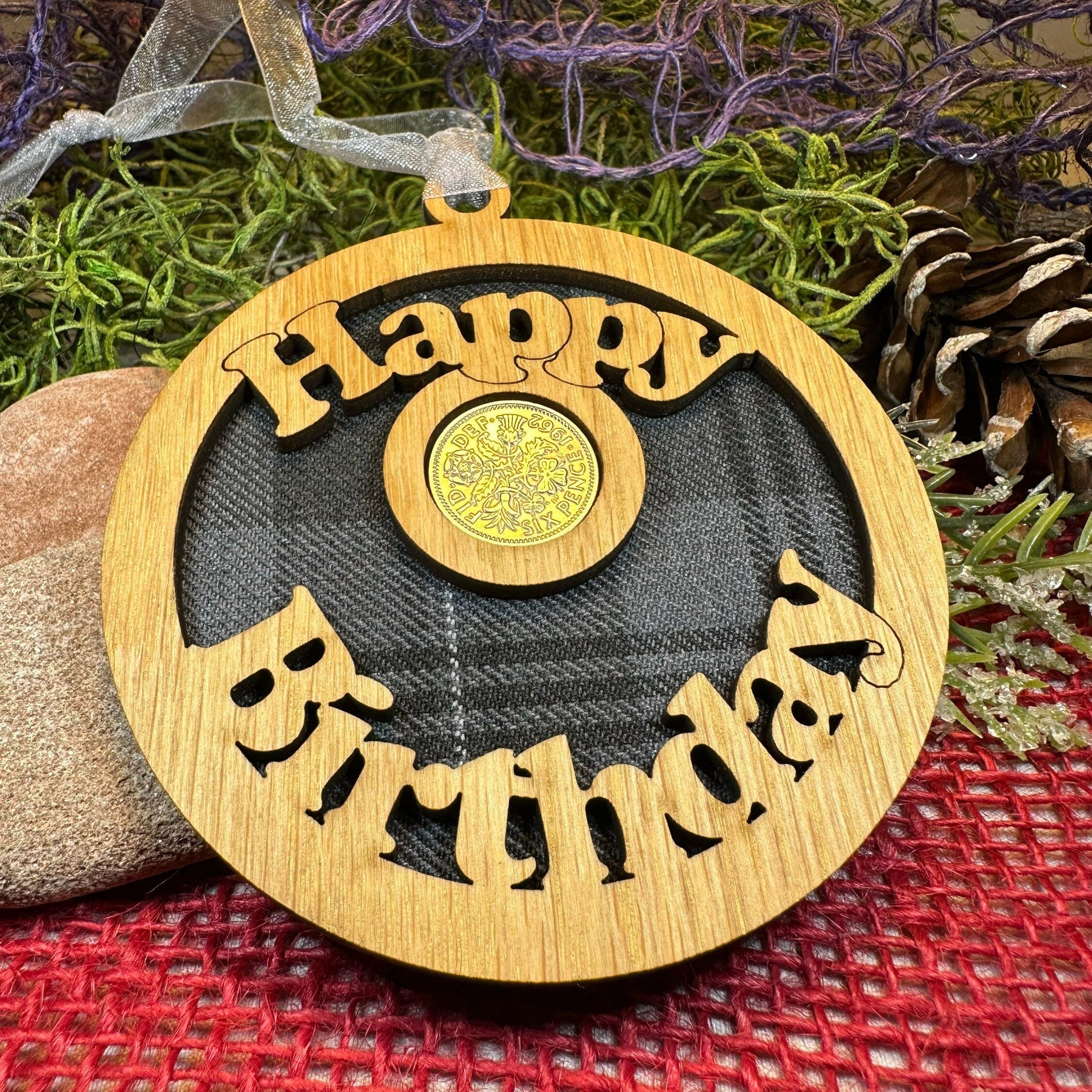Birthday Lucky Sixpence Ornament