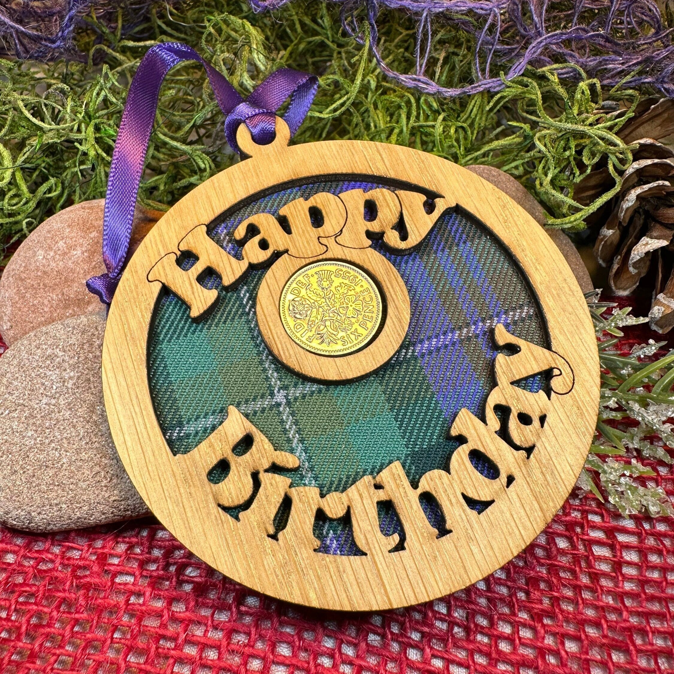 Birthday Lucky Sixpence Ornament
