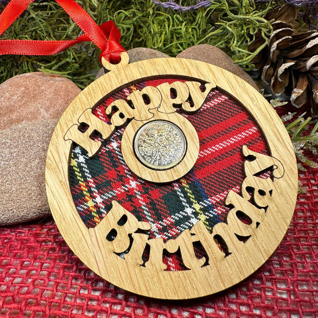 Birthday Lucky Sixpence Ornament