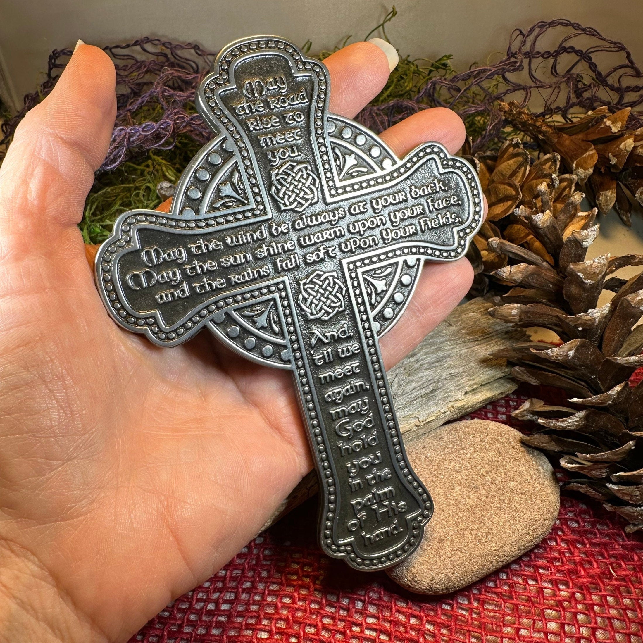 Pewter Irish Blessing Wall Cross