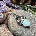 Cayla Opal Celtic Knot Necklace