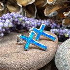 Serene Soul Opal Cross Earrings