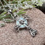 Gaelle Celtic Cross Opal Necklace