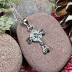 Gaelle Celtic Cross Opal Necklace