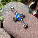 Gaelle Celtic Cross Opal Necklace