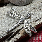 Triple Spiral Dragonfly Necklace