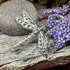 Triple Spiral Dragonfly Necklace