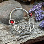 Ereni Red Celtic Brooch