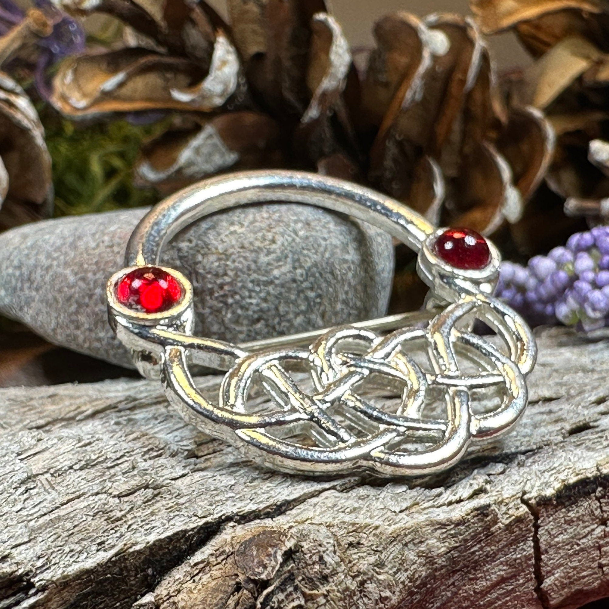 Ereni Red Celtic Brooch