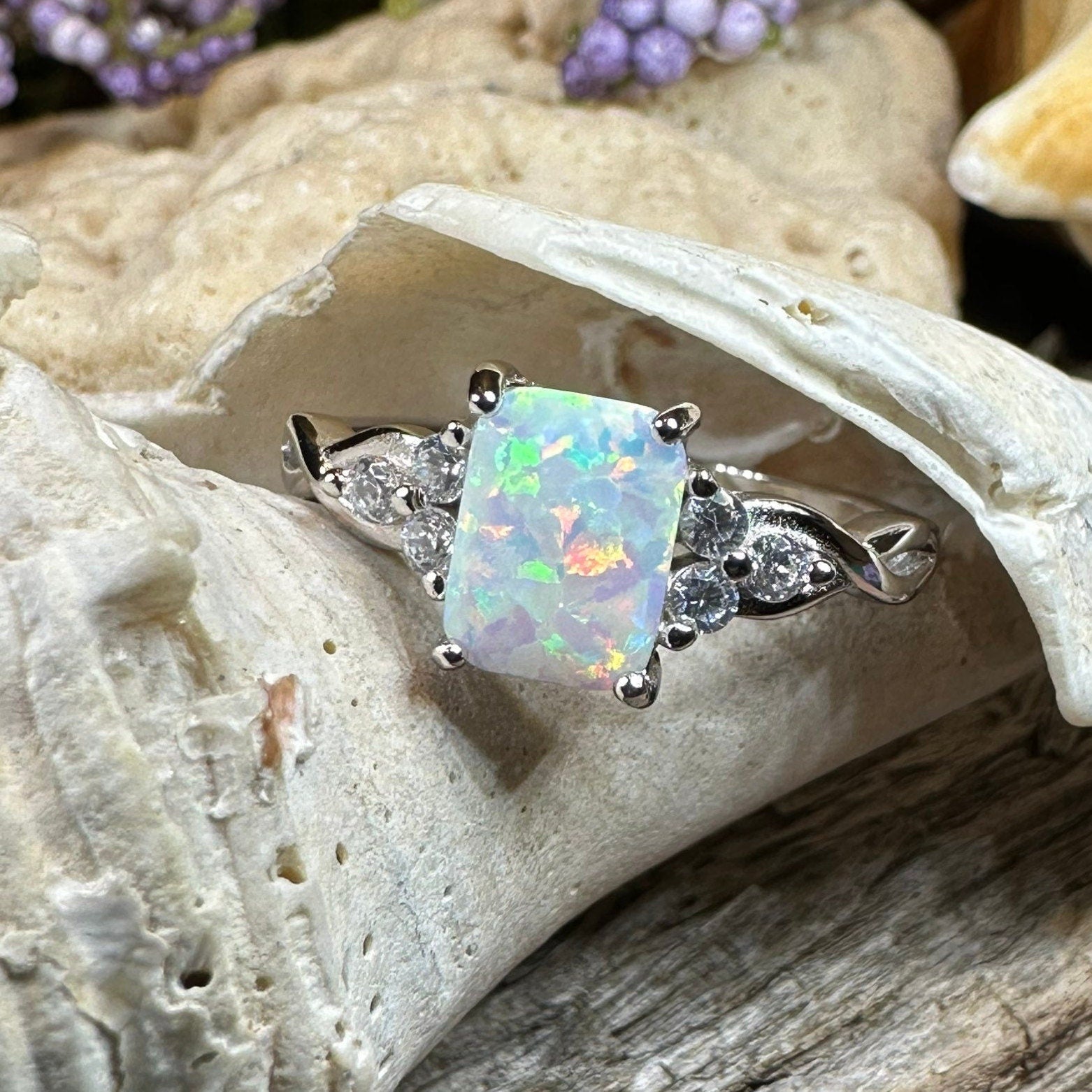 Minerva Opal Celtic Ring