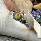 Black Opal Claddagh Ring