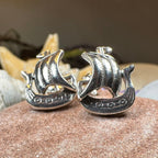 Viking Ship Post Earrings