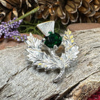 Crystal Thistle Brooch