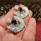Crystal Thistle Brooch