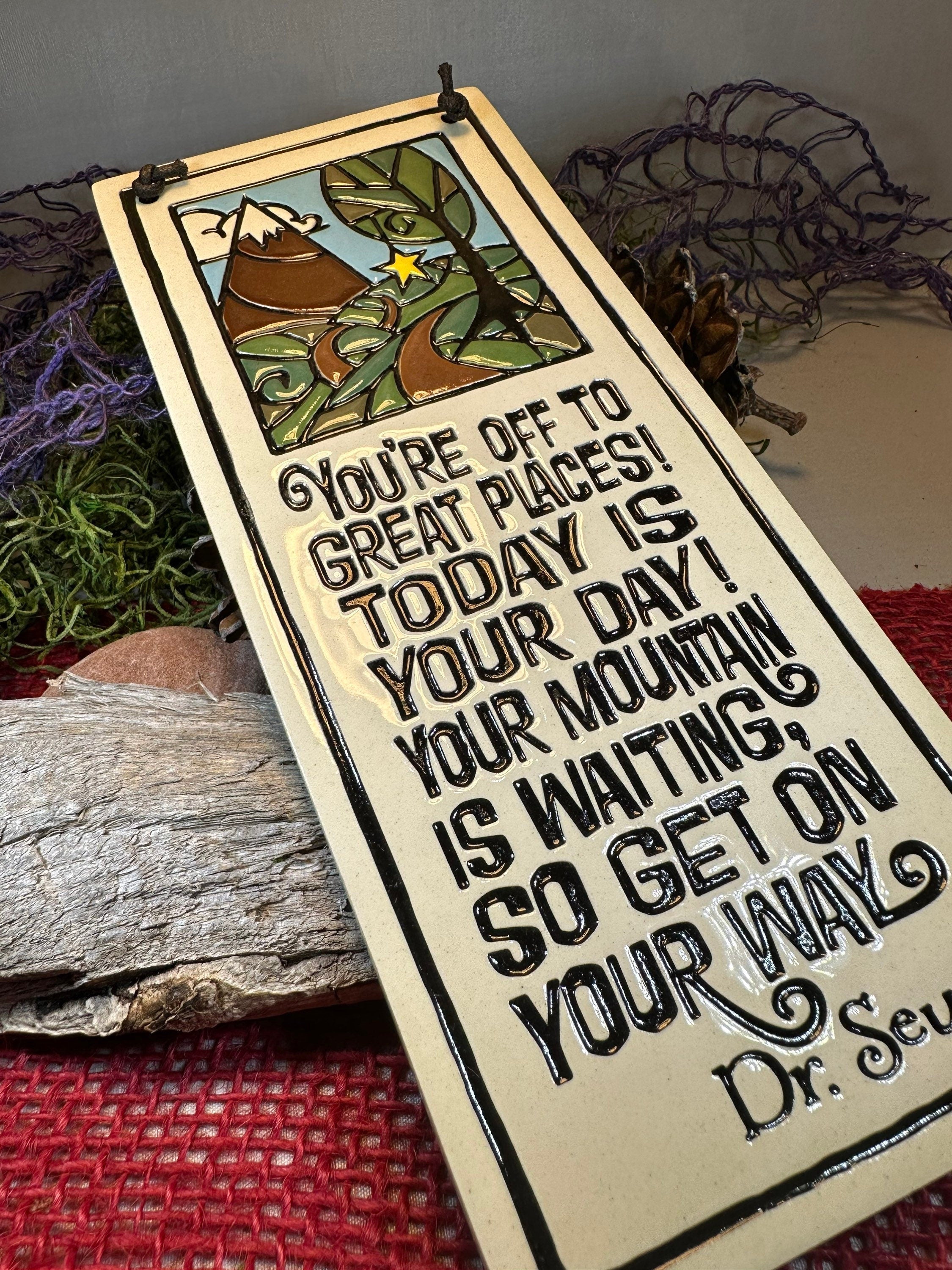 Encouragement Mountain Ceramic Wall Plaque