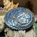 Blue Paisley Celtic Brooch