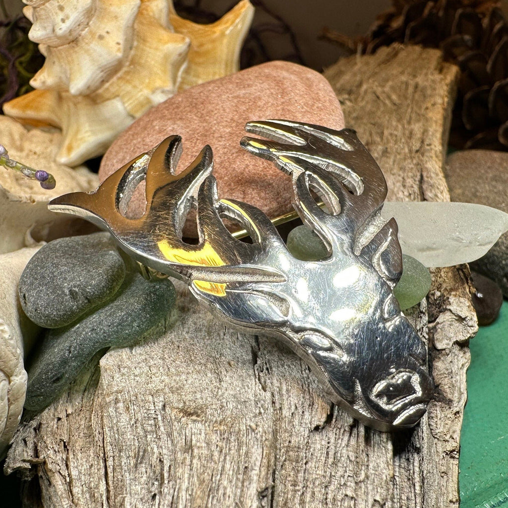 Elegant Stag Brooch