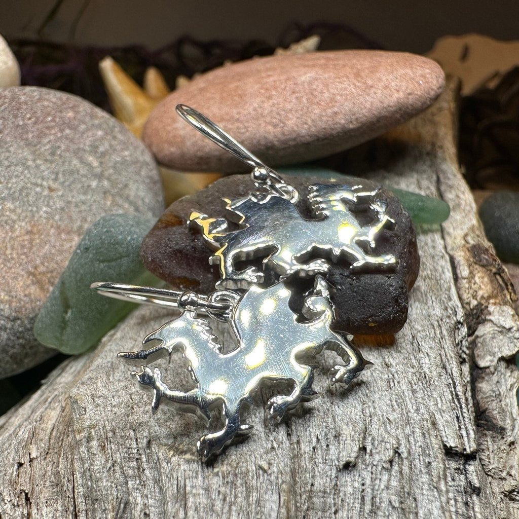 Modern Welsh Dragon Earrings
