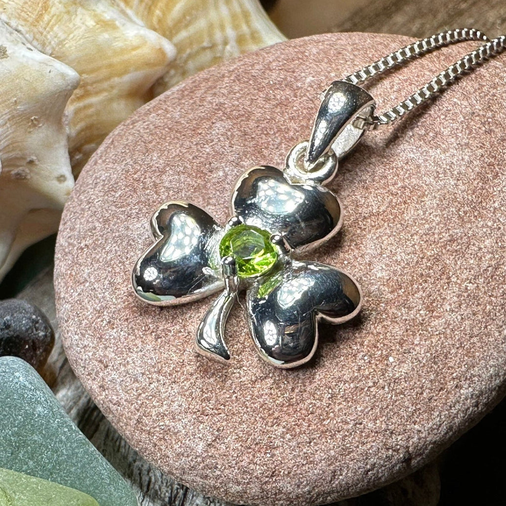 Peridot Shamrock Necklace