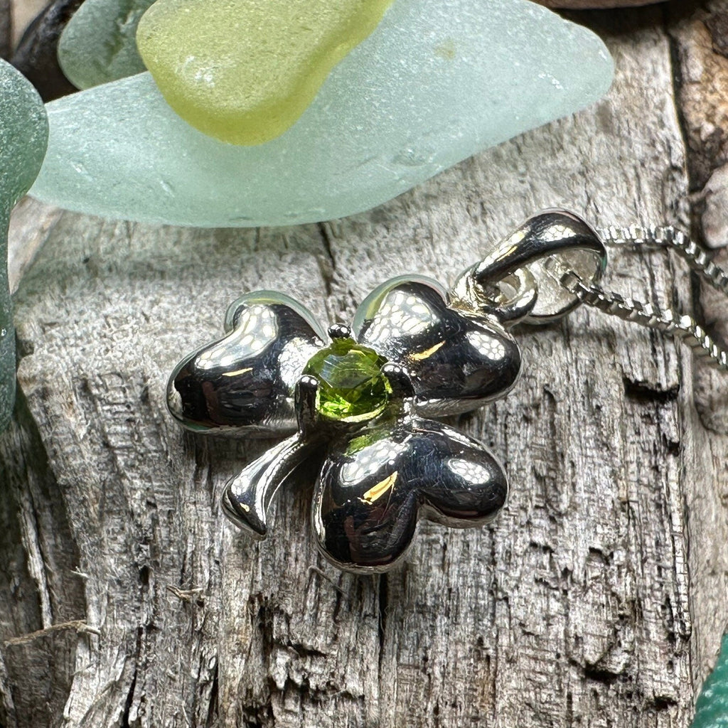 Peridot Shamrock Necklace