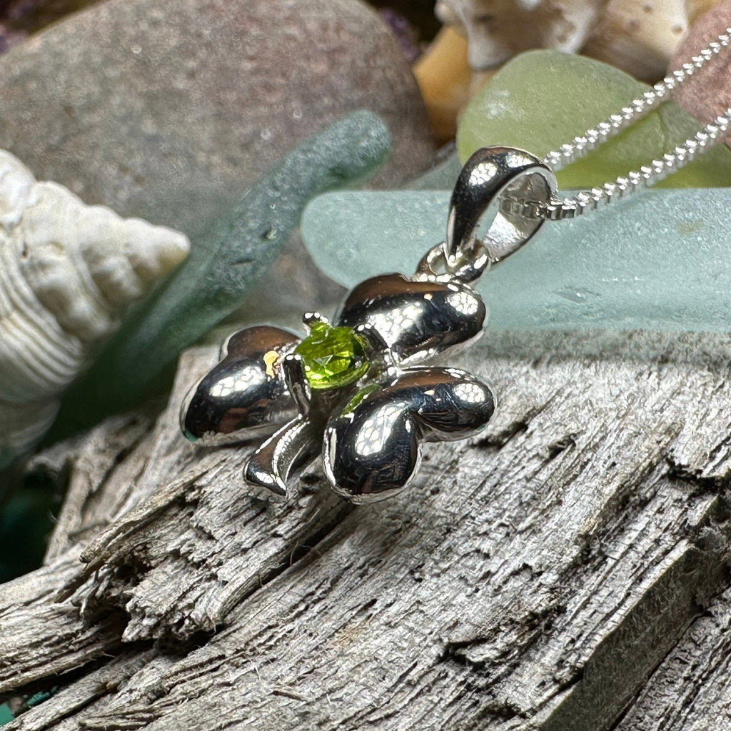 Peridot Shamrock Necklace