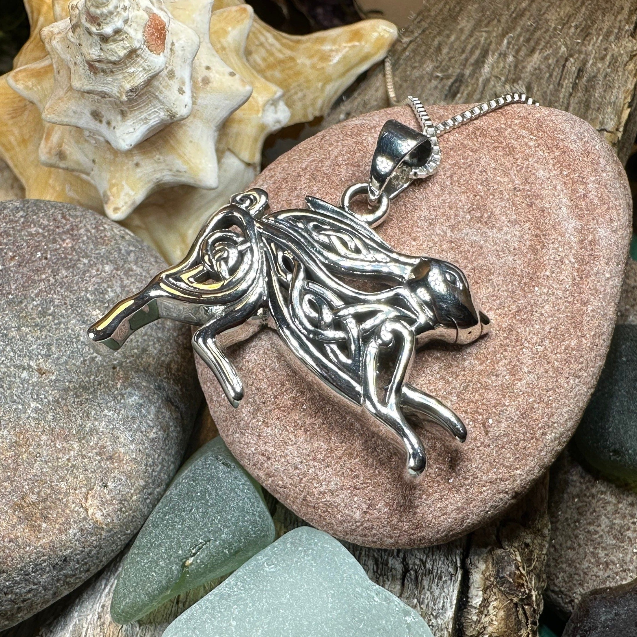 Ligach Celtic Rabbit Necklace