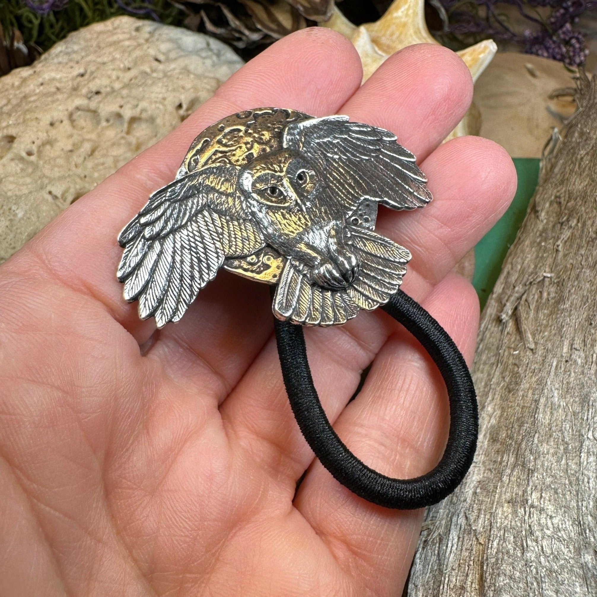 Midnight Owl Ponytail Holder