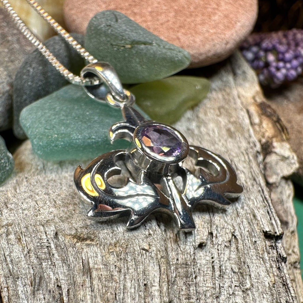 Lorraine Amethyst Thistle Necklace