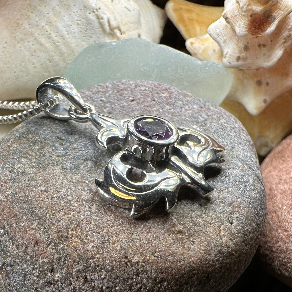 Lorraine Amethyst Thistle Necklace