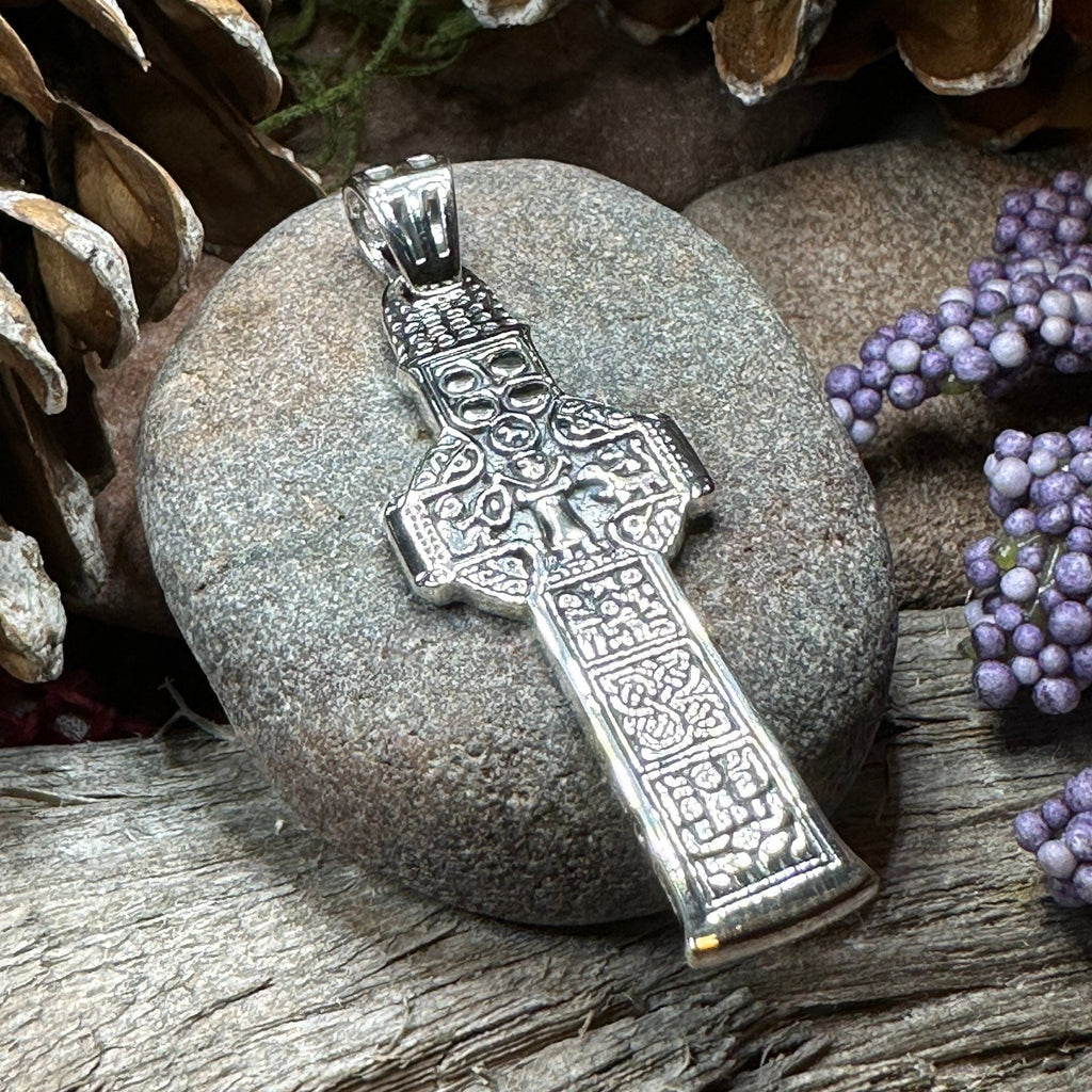 Irish Durrow Celtic Cross Necklace