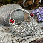 Ereni Red Celtic Brooch