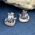 Viking Ship Post Earrings